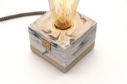 Marble Textured Concrete Table Lamp