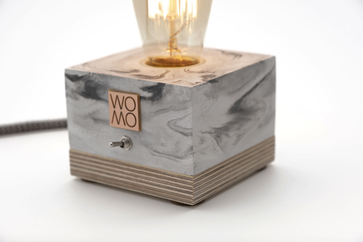 Marble Textured Concrete Table Lamp