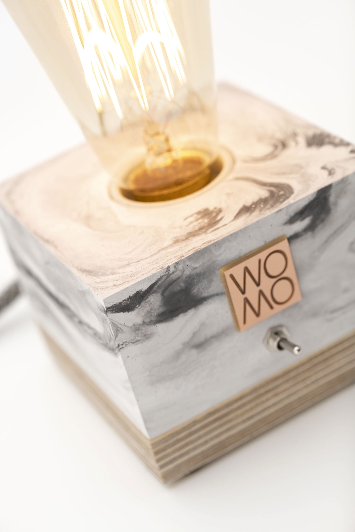 Marble Textured Concrete Table Lamp