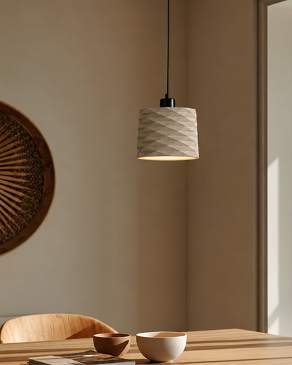 Gray Prism Concrete Ceiling Lighting