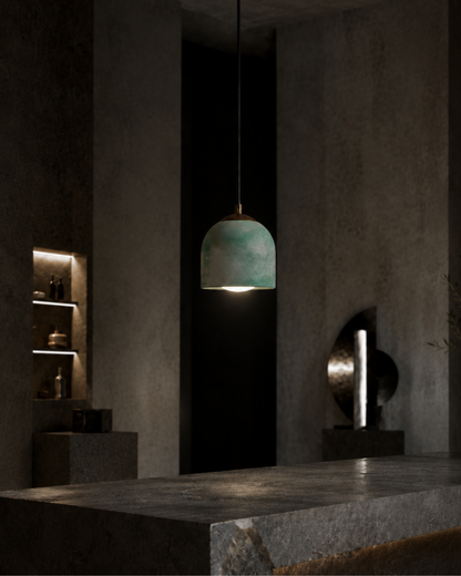 Tumbled Concrete Ceiling Lighting