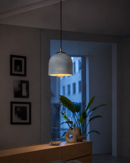Blue Tumbled Concrete Ceiling Lighting