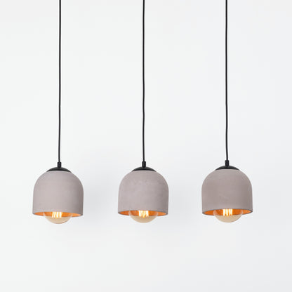 3'lü Sıralı Kahverengi Beton Tavan Aydınlatması