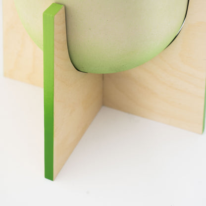 Pineapple Concrete Flower Pot with Wooden Leg