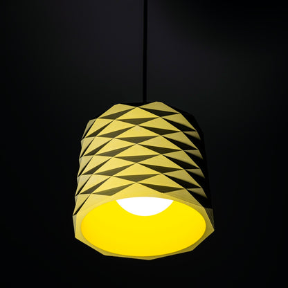 Yellow Prism Concrete Ceiling Lighting