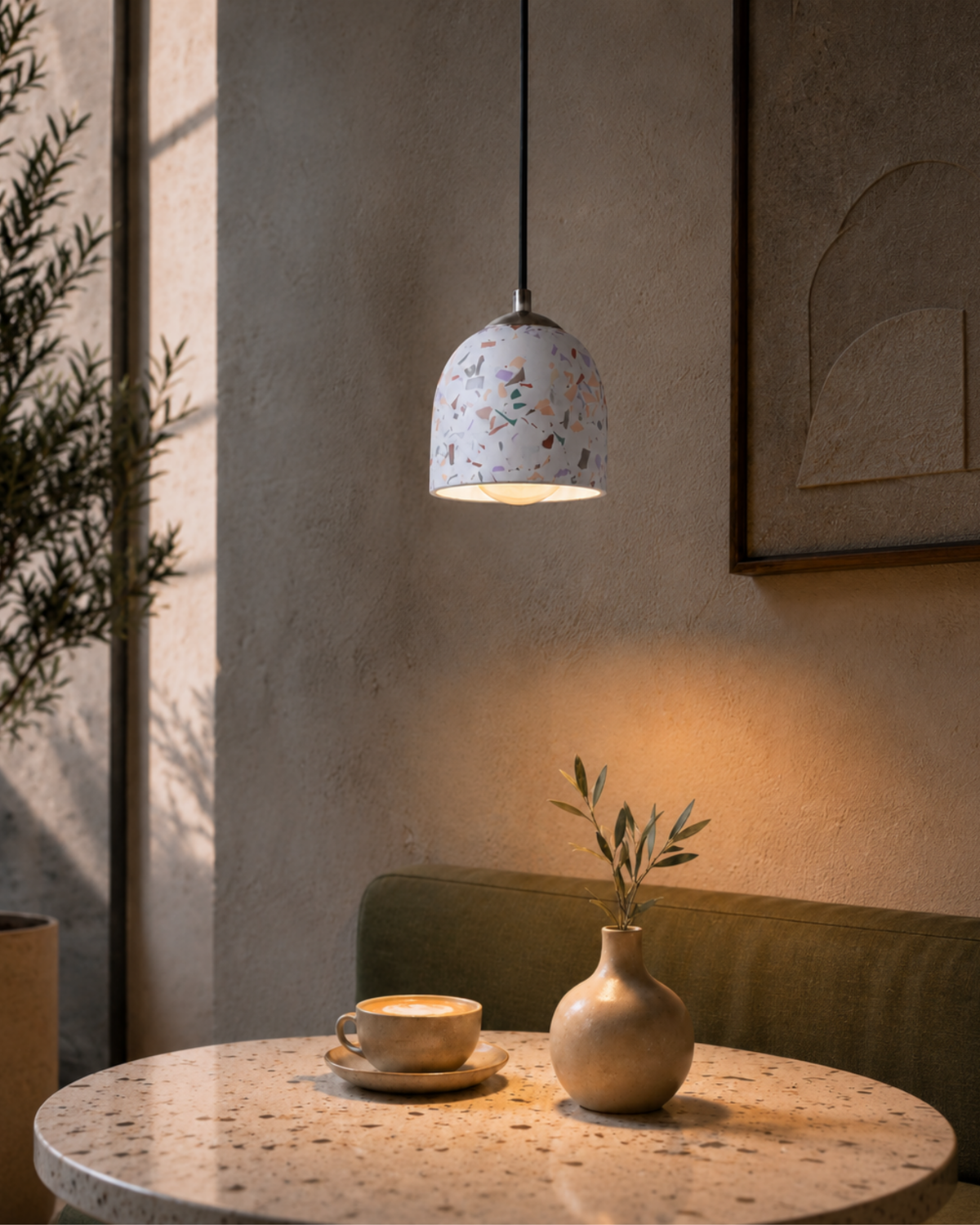 Terrazzo Small Concrete Ceiling Light