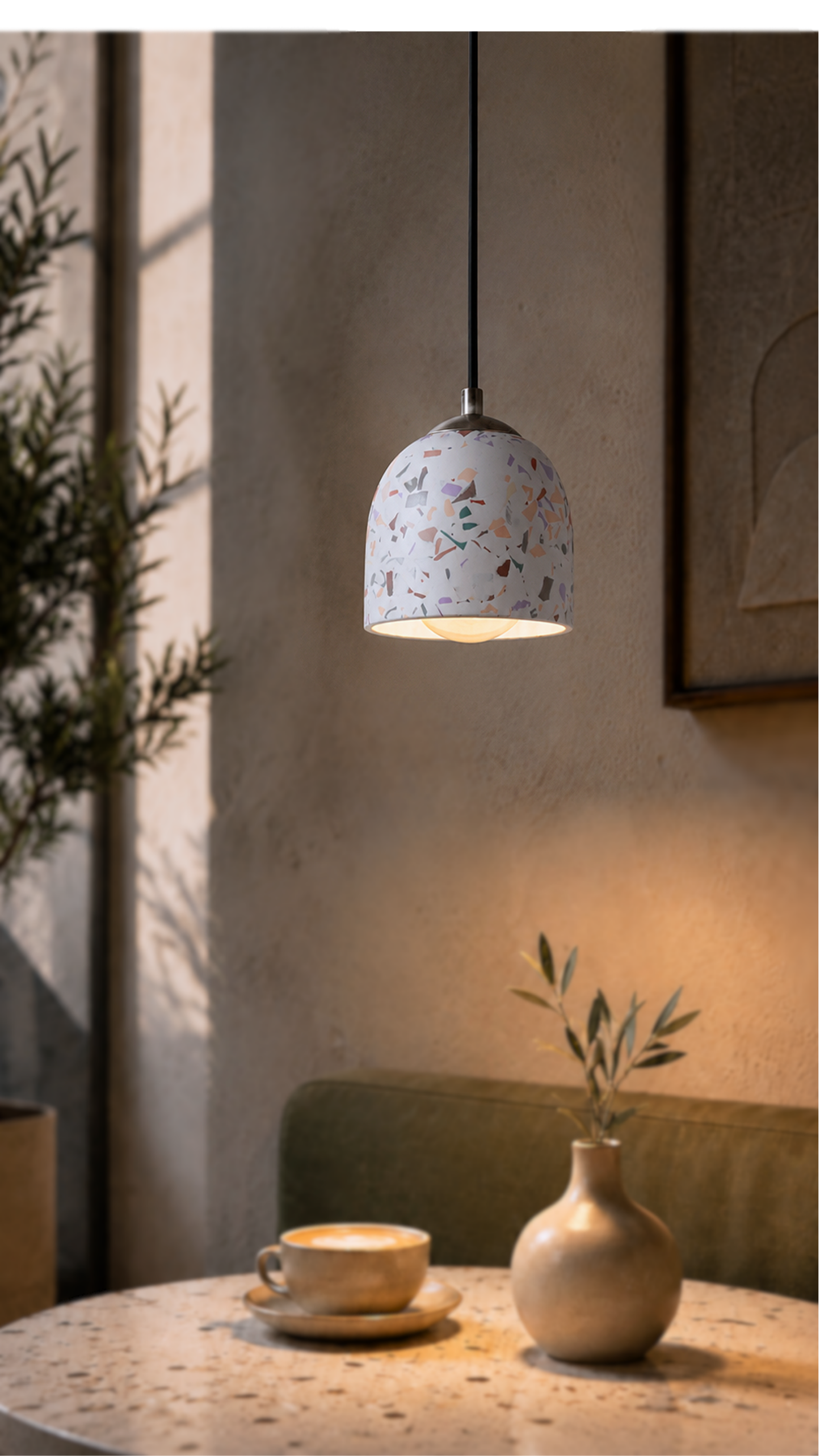 Terrazzo Küçük Beton Tavan Aydınlatması