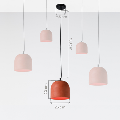 Terracotta Büyük Beton Tavan Aydınlatması