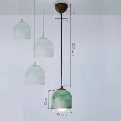 Tumbled Concrete Ceiling Lighting