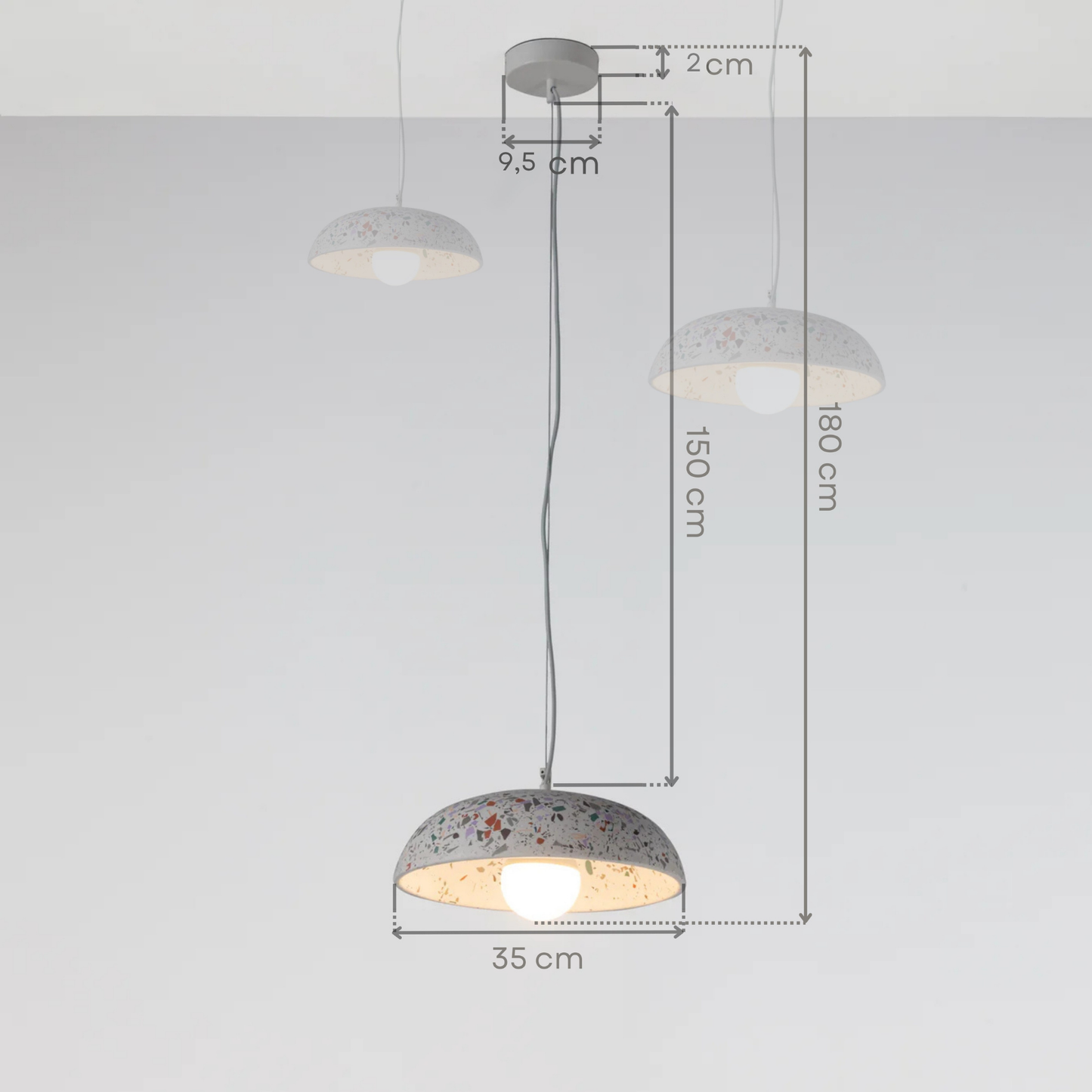 Dark Terrazzo Ceiling Ceiling Lighting
