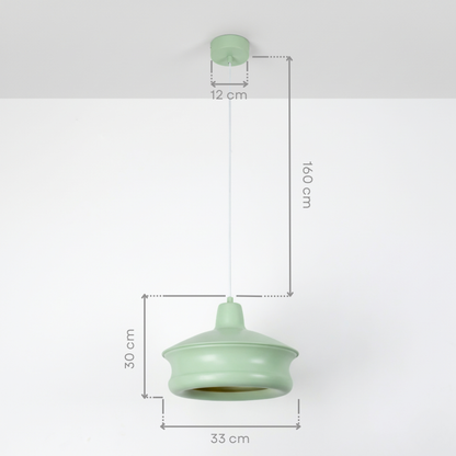 Yeşil Metal Silindir Tavan Aydınlatması