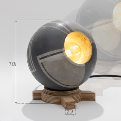Circuit Round Concrete Table Lamp