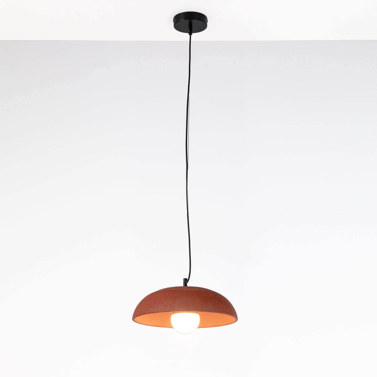 Terracotta Bowl Concrete Ceiling Lighting