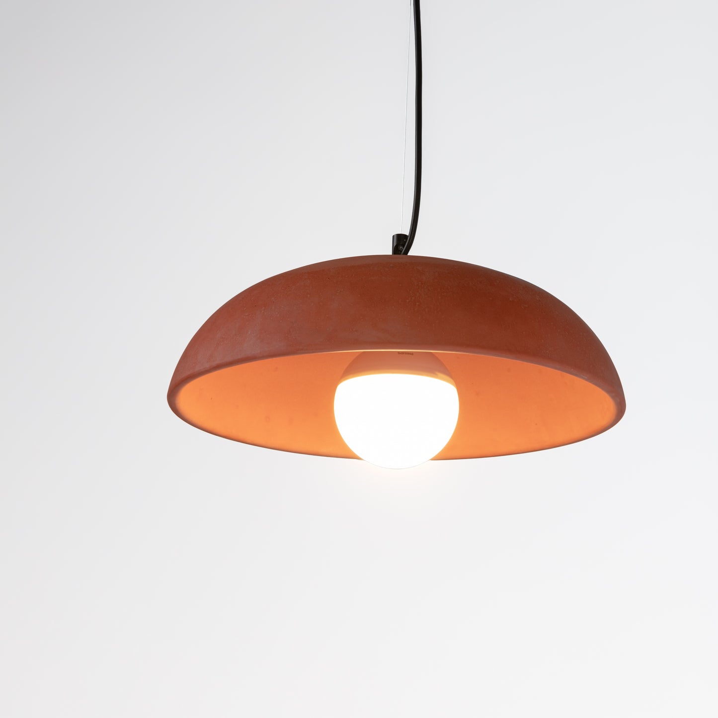 Terracotta Bowl Concrete Ceiling Lighting