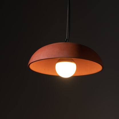 Terracotta Bowl Concrete Ceiling Lighting