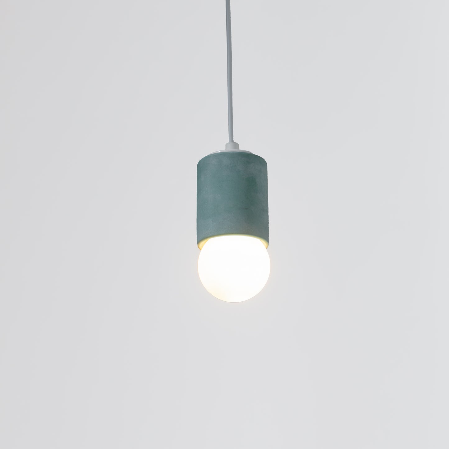 Green Cylinder Concrete Pendant Lighting