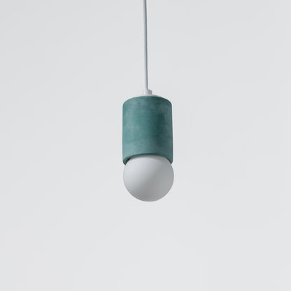 Green Cylinder Concrete Pendant Lighting