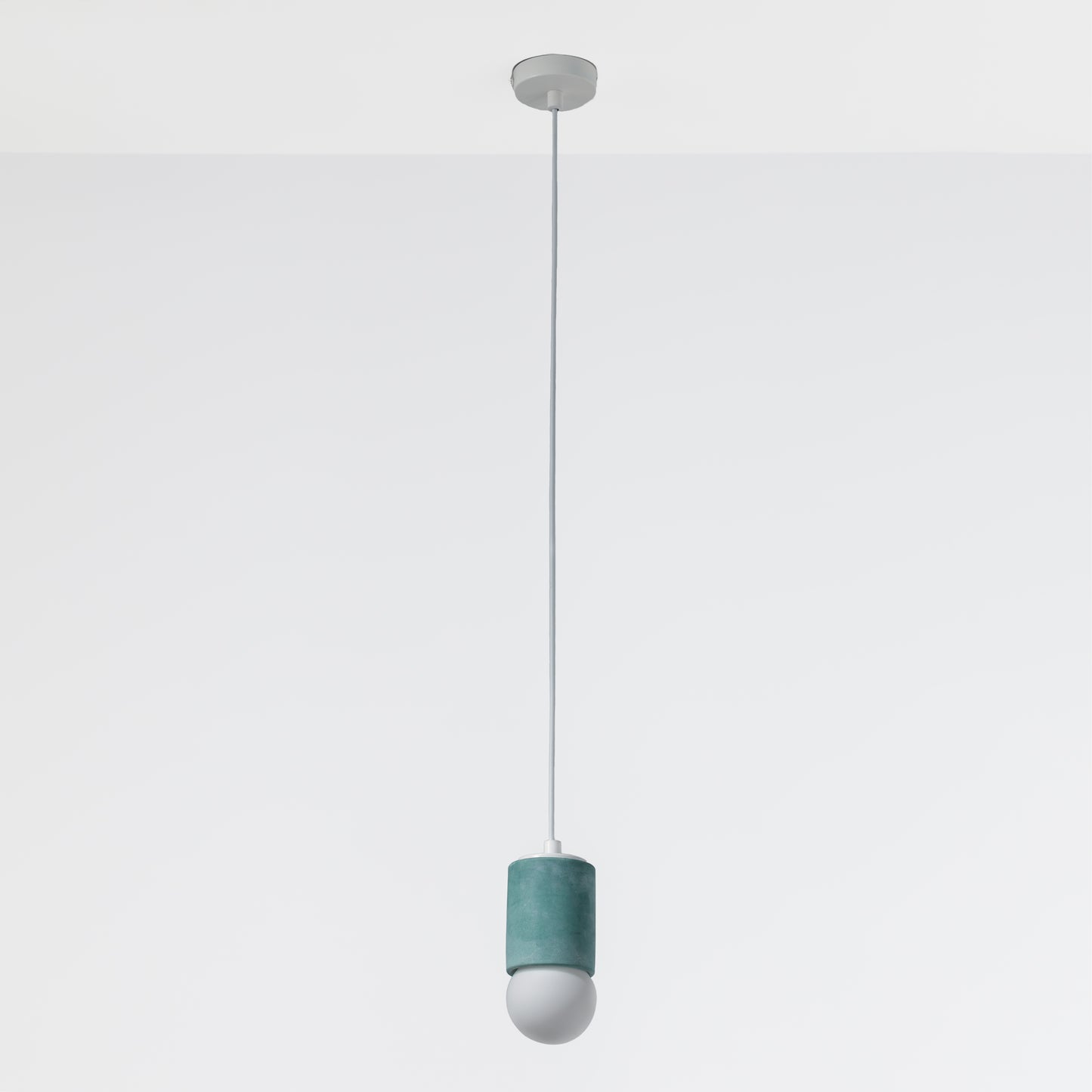 Green Cylinder Concrete Pendant Lighting