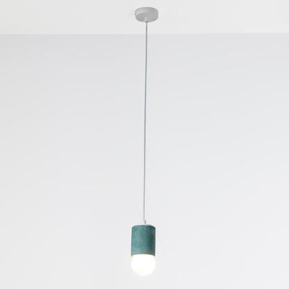 Green Cylinder Concrete Pendant Lighting