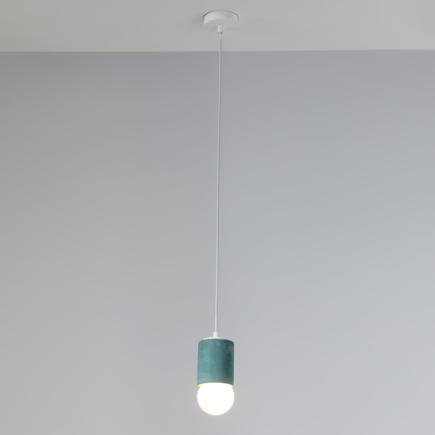 Green Cylinder Concrete Pendant Lighting