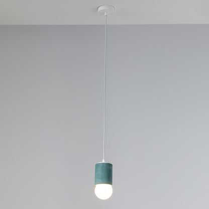 Green Cylinder Concrete Pendant Lighting