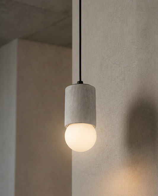 Gray Cylinder Concrete Pendant Lighting