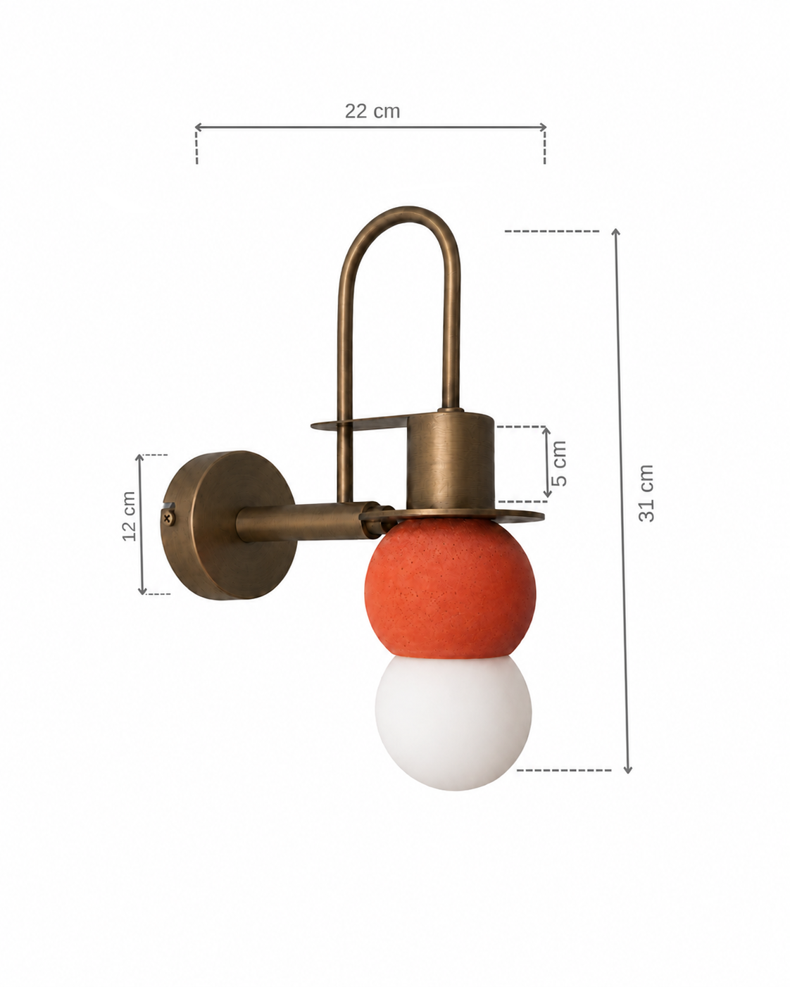 Terracota Küre Eskitme Metal Beton Aplik