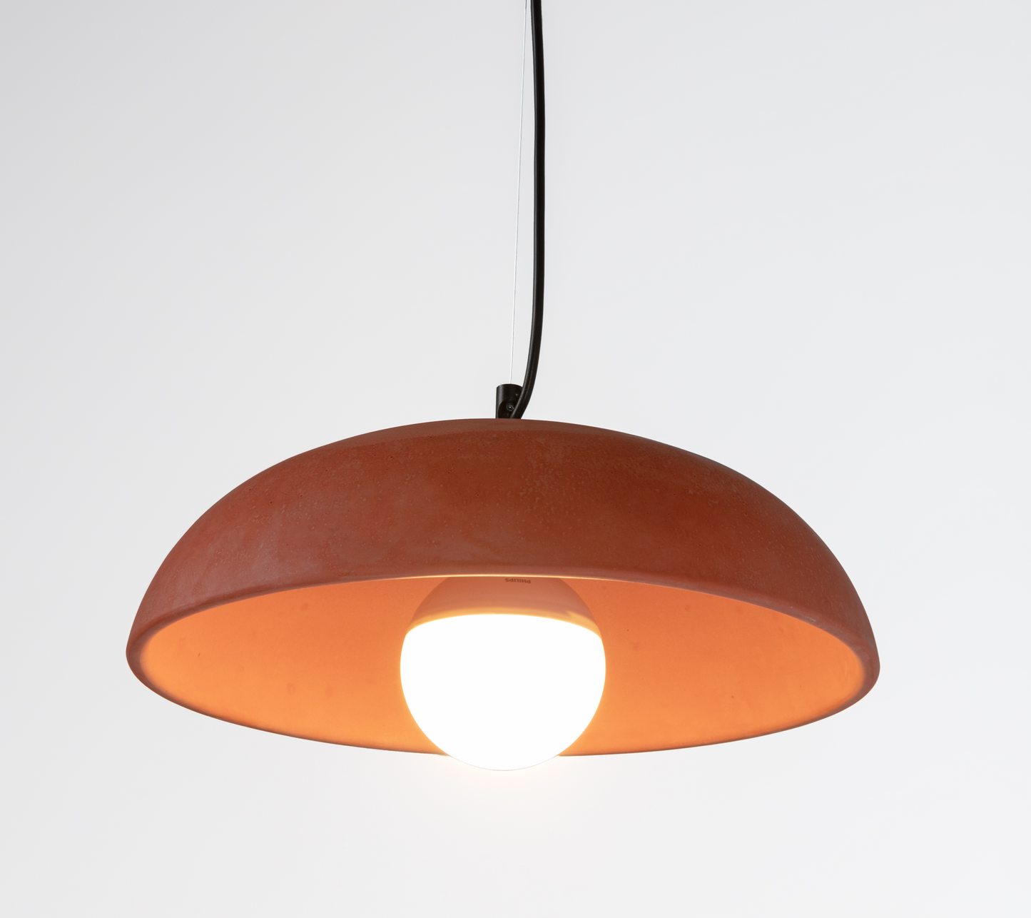 Terracotta Bowl Concrete Ceiling Lighting