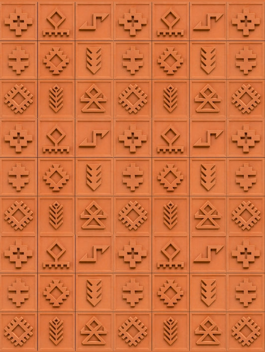 Anadolu Türk Halı Motifleri Beton Duvar Karosu