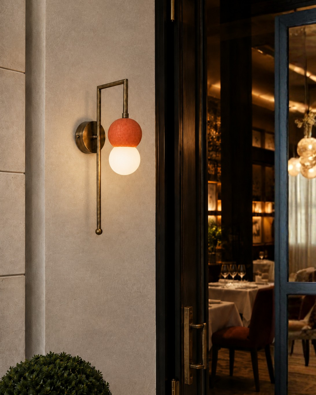 Terracota Küre Eskitme Metal Detay Beton Aplik