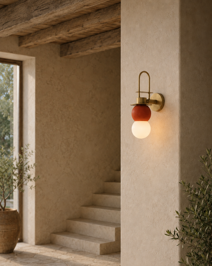 Terracota Küre Pirinç Metal Beton Aplik