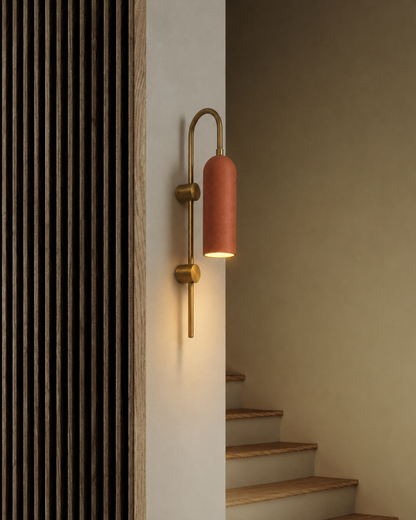 Terracota Kubbe Silindir Pirinç Metal Beton Aplik