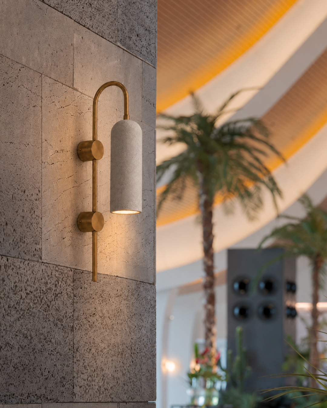 Gri Kubbe Silindir Eskitme Metal Beton Aplik