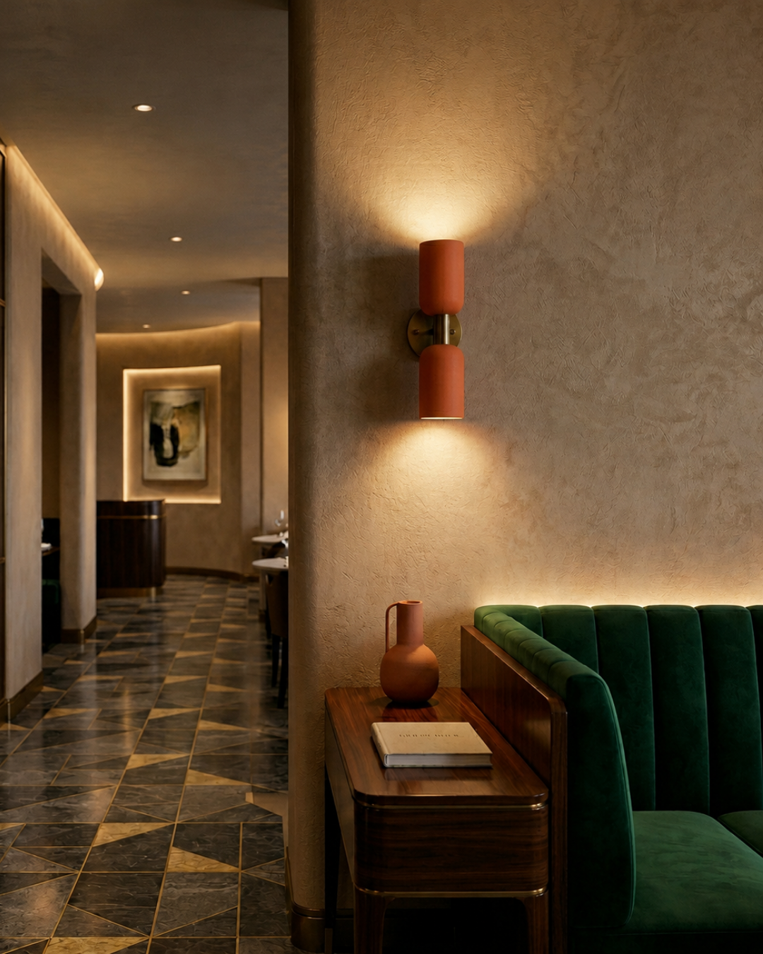 Eskitme Metal Terracota Silindir Beton Aplik