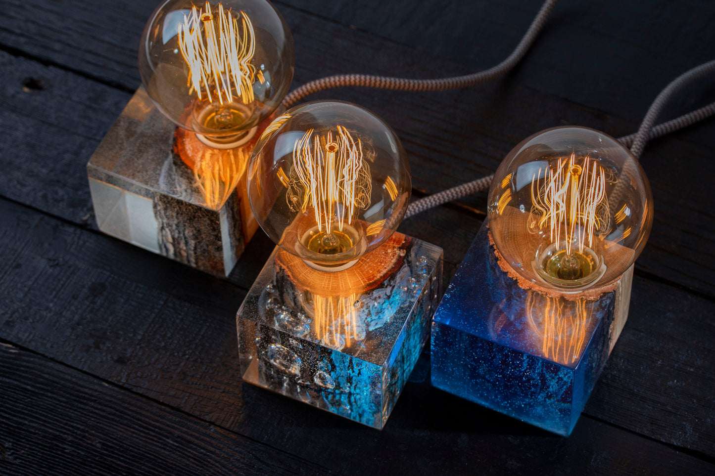 Transparent Epoxy Table Lamp